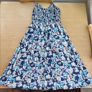 Rebecca Taylor Navy and White Smocked Dress